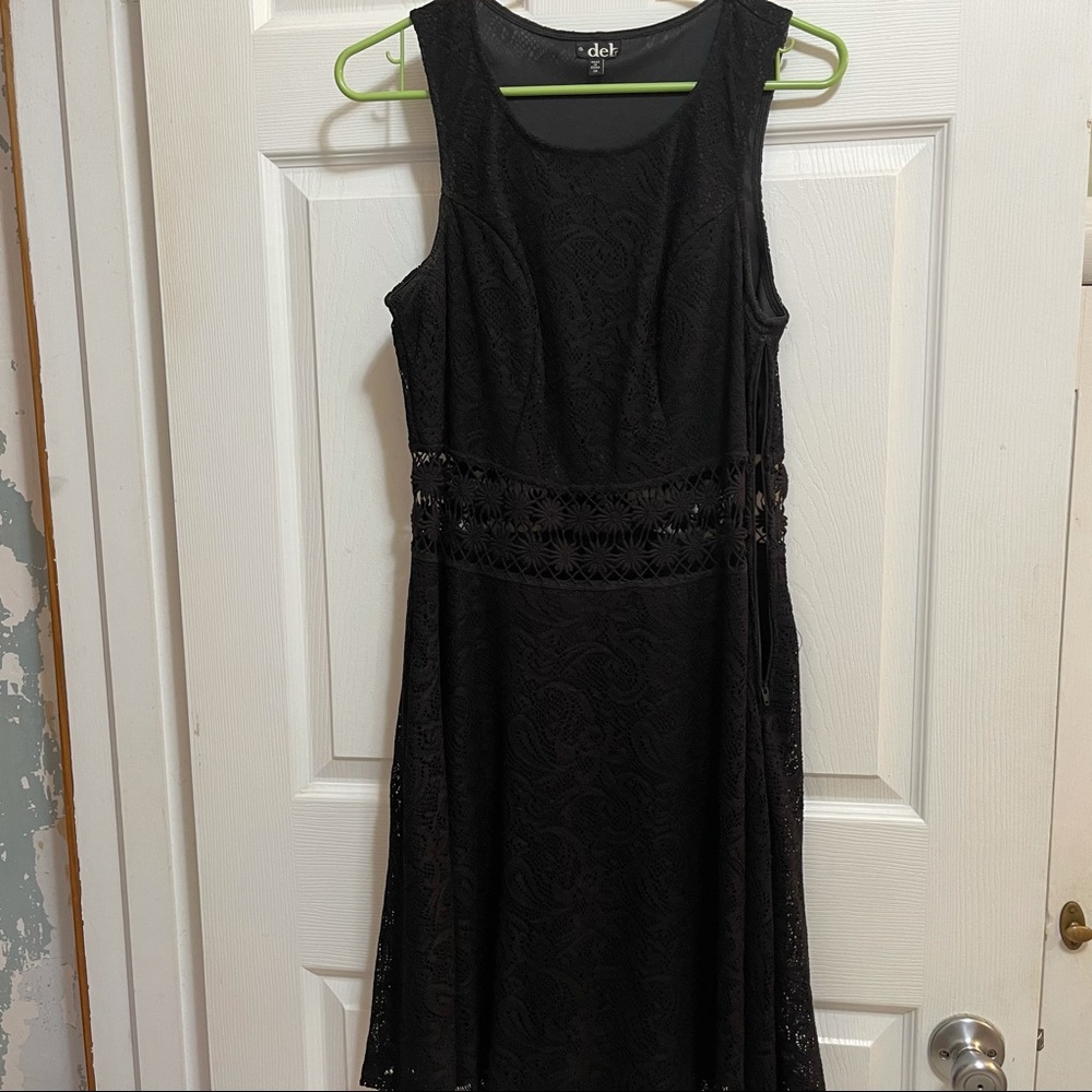 DEB Black Dress Lacey Details